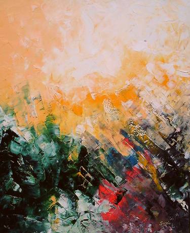 Original Abstract Expressionism Abstract Paintings by Saroja La Colorista