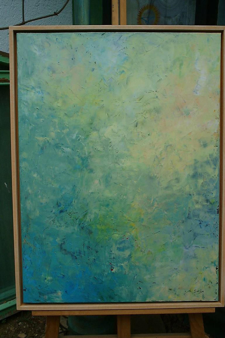 Original Abstract Landscape Painting by Saroja La Colorista