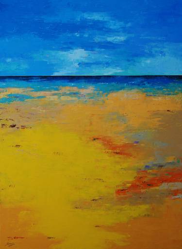 Print of Seascape Paintings by Saroja La Colorista