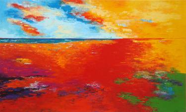 Print of Seascape Paintings by Saroja La Colorista