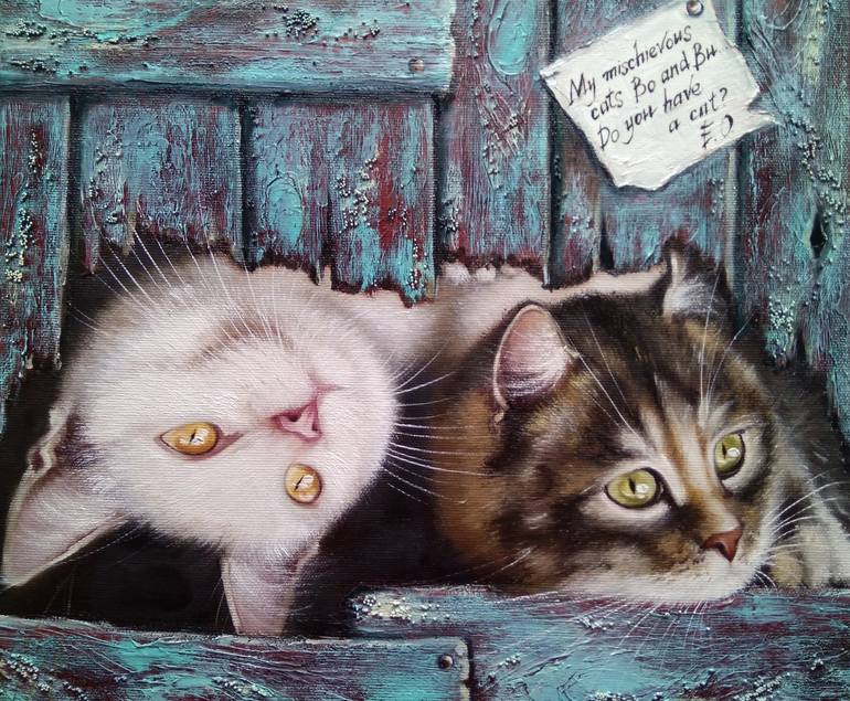 Original Realism Animal Painting by Olesya Ermolaeva