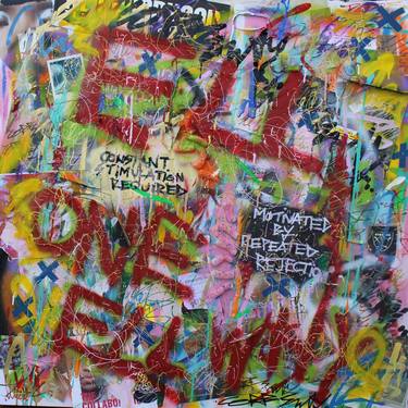 Original Abstract Graffiti Mixed Media by Core Sway