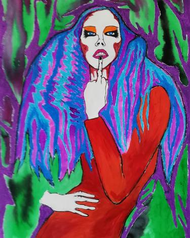 Original Women Painting by Corina Rodriguez Anievas