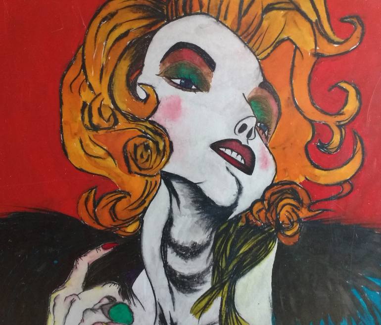 Original Expressionism Women Painting by Corina Rodriguez Anievas
