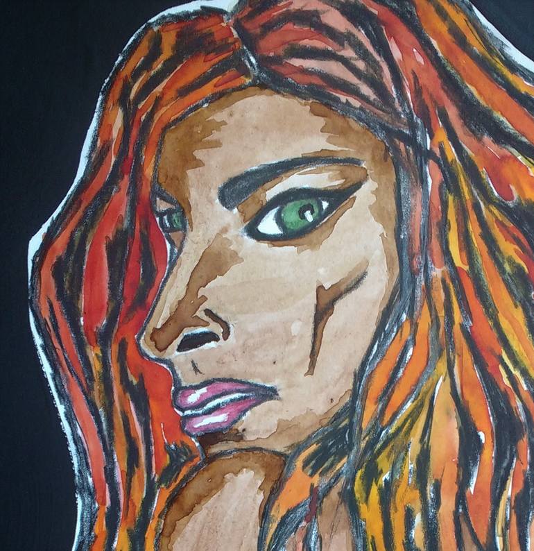 Original Expressionism Pop Culture/Celebrity Painting by Corina Rodriguez Anievas