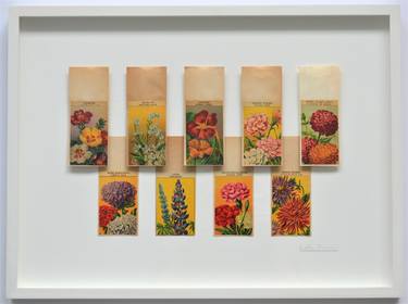 Original Modern Floral Collage by Adam Robinson
