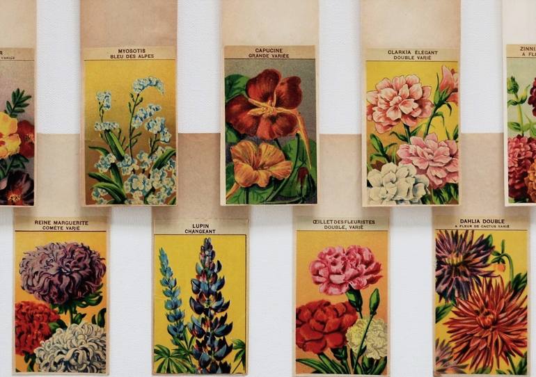 Original Modern Floral Collage by Adam Robinson