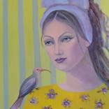 Lady with a Purple Bow. by Lannie Bee