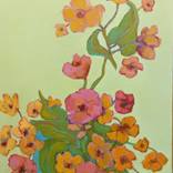 Flowers in a Blue Vase. by Lannie Bee