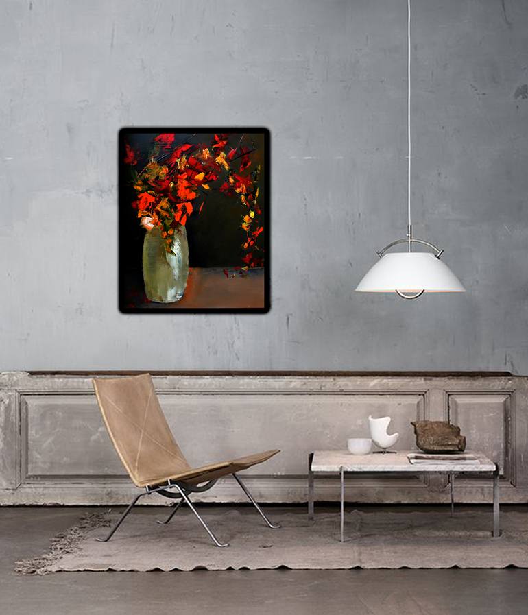 Original Abstract Floral Painting by Lannie Bee