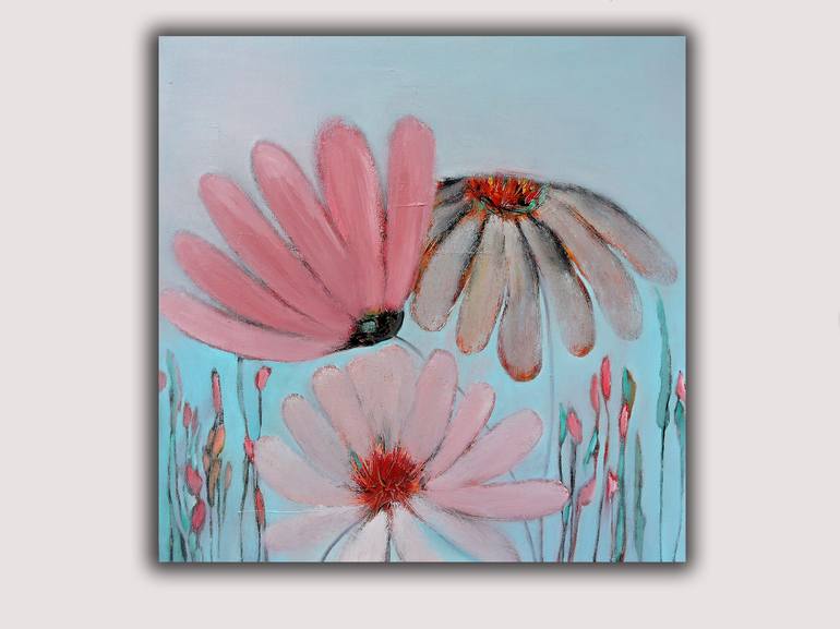 Original Abstract Floral Painting by Lannie Bee