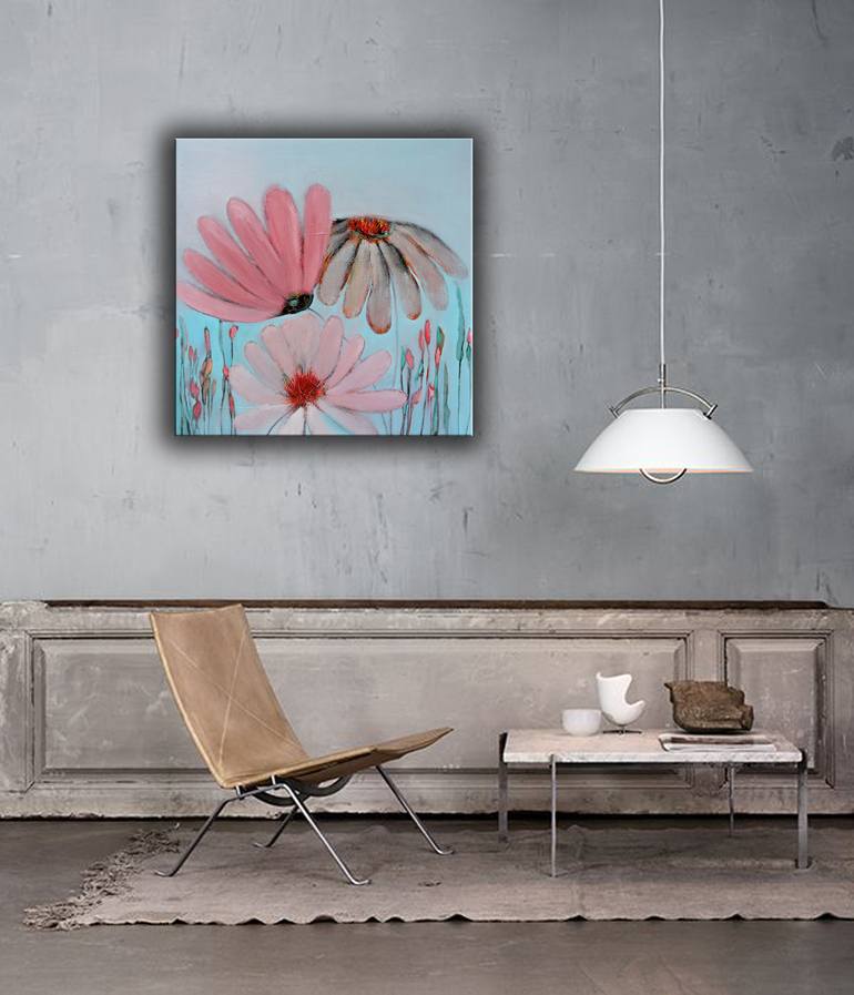 Original Abstract Floral Painting by Lannie Bee