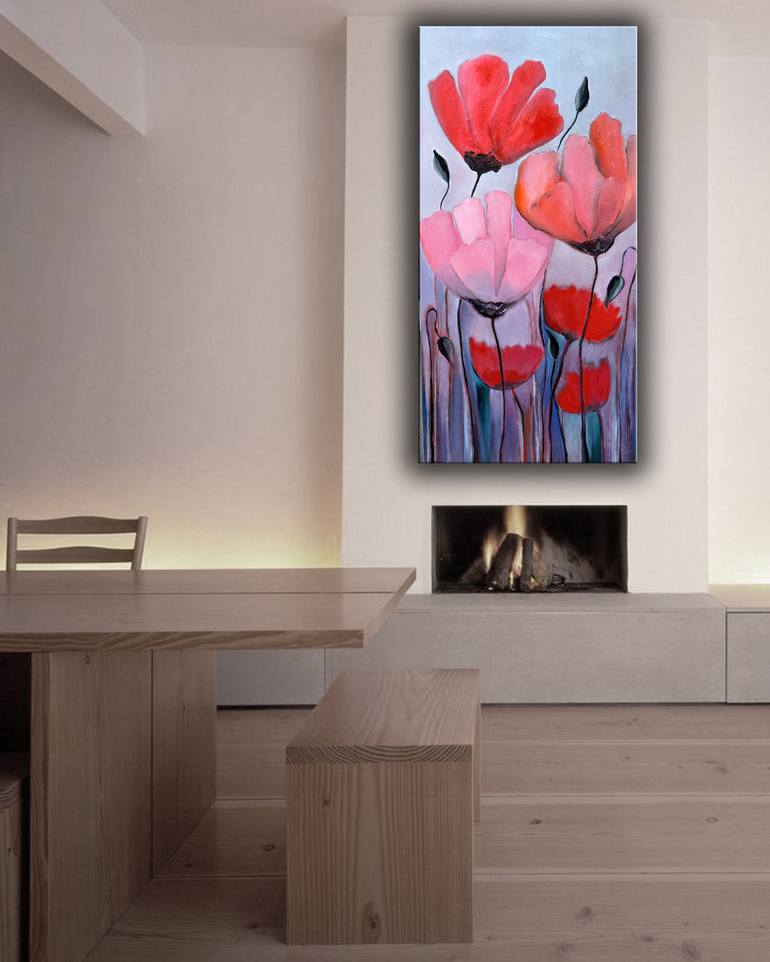 Original Abstract Floral Painting by Lannie Bee