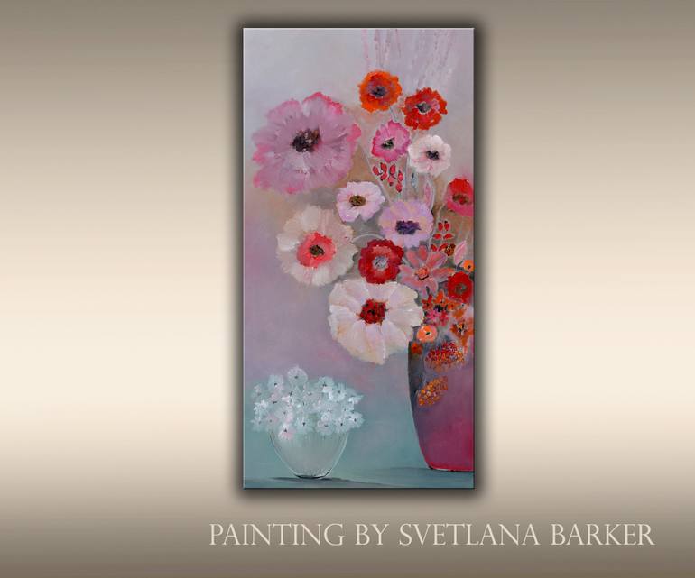 Original Impressionism Floral Painting by Lannie Bee