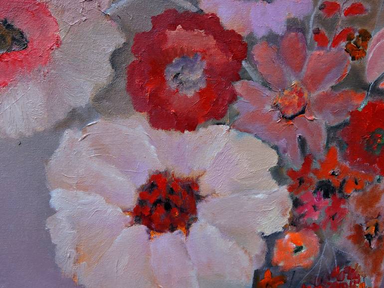 Original Impressionism Floral Painting by Lannie Bee