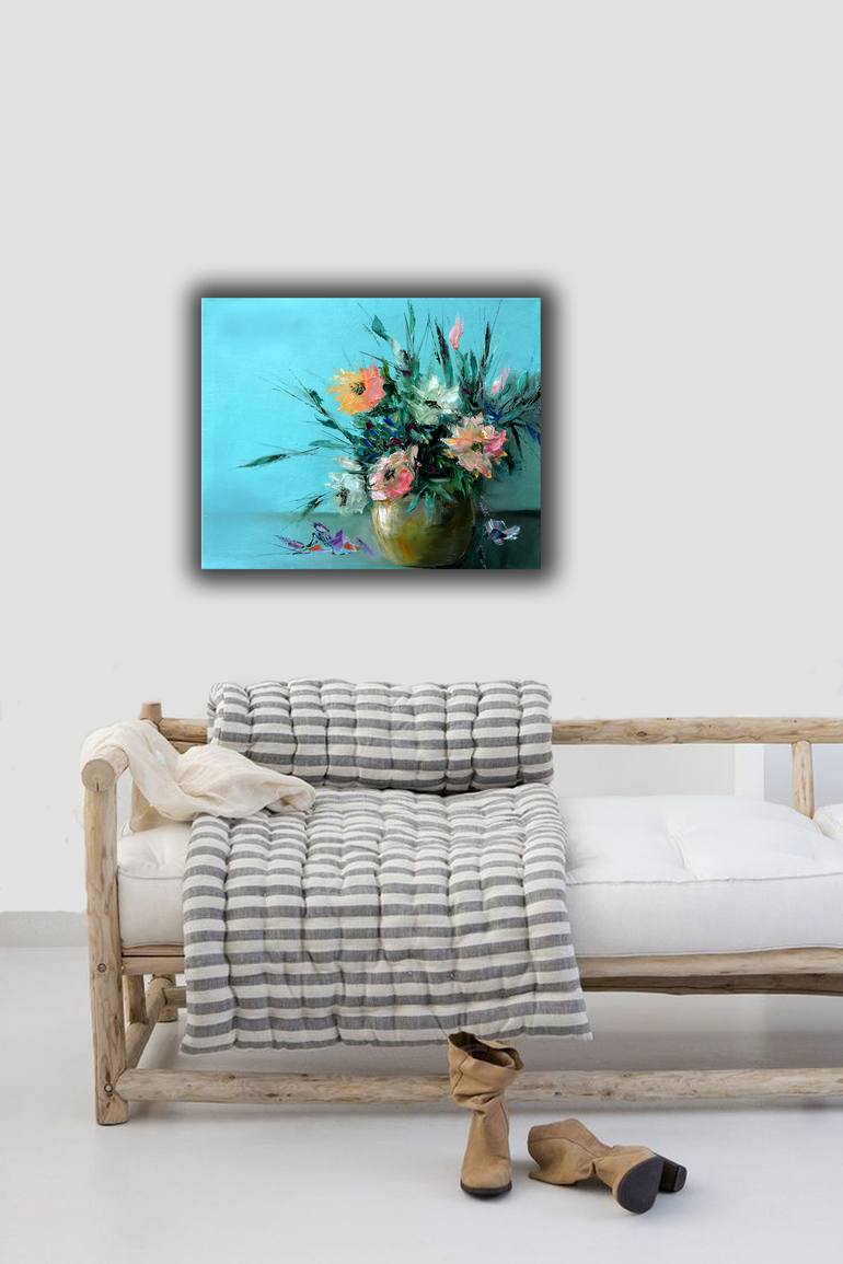 Original Impressionism Floral Painting by Lannie Bee