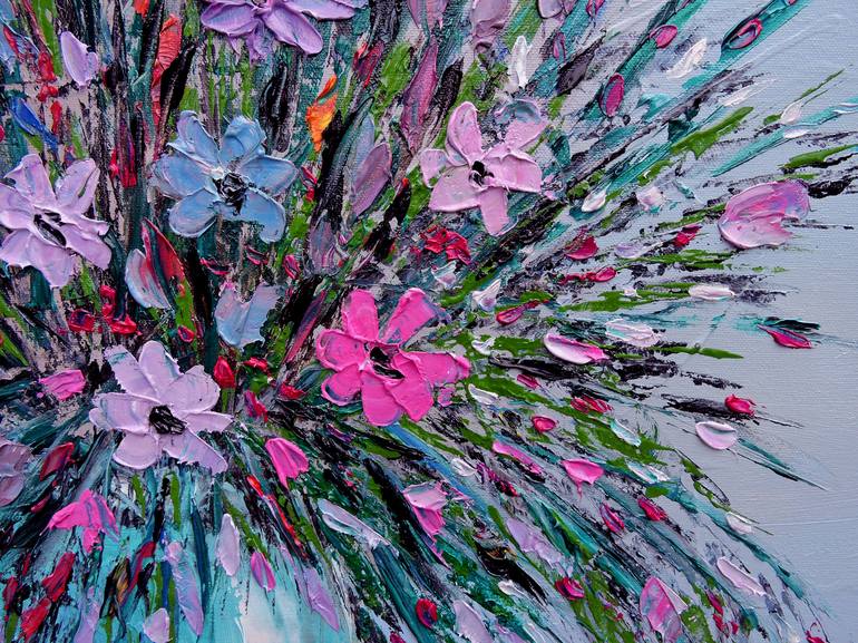 Original Impressionism Floral Painting by Lannie Bee