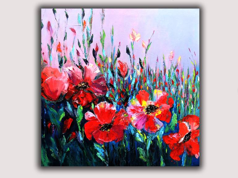 Original Impressionism Floral Painting by Lannie Bee