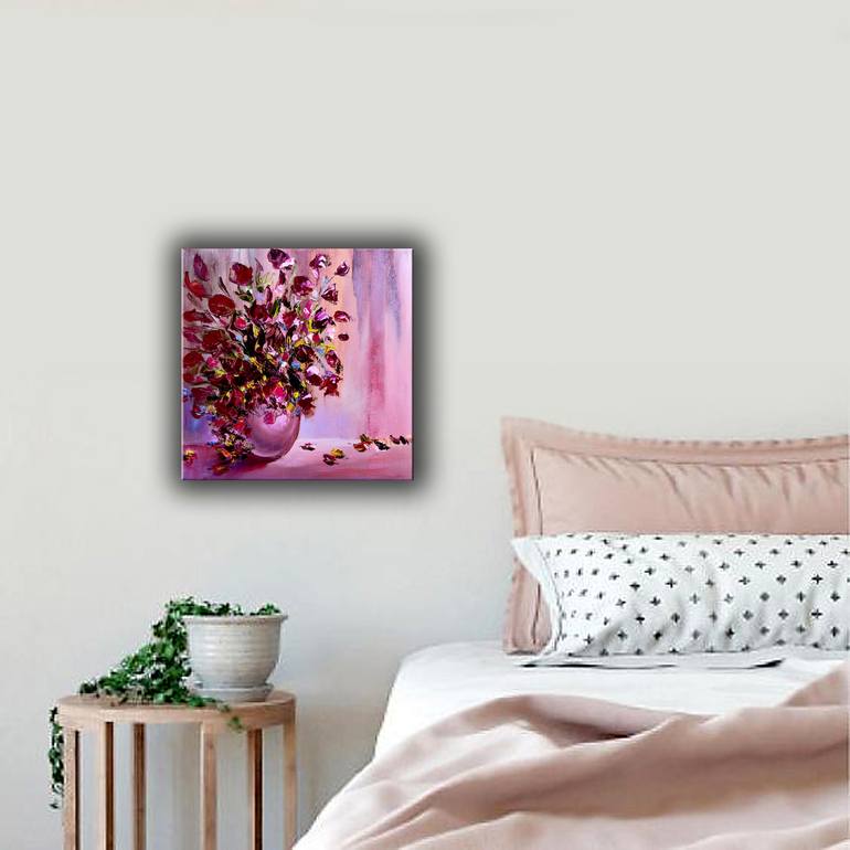 Original Impressionism Floral Painting by Lannie Bee