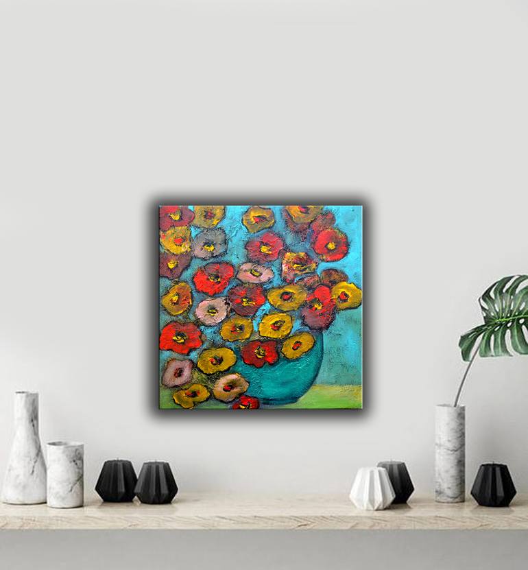 Original Impressionism Floral Painting by Lannie Bee