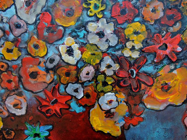 Original Impressionism Floral Painting by Lannie Bee