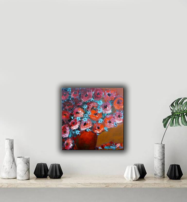 Original Impressionism Floral Painting by Lannie Bee