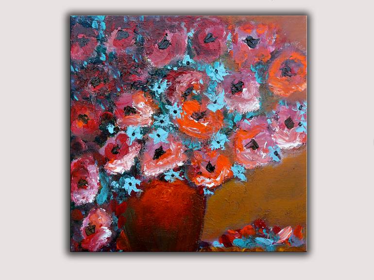 Original Impressionism Floral Painting by Lannie Bee