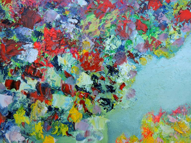 Original Impressionism Floral Painting by Lannie Bee