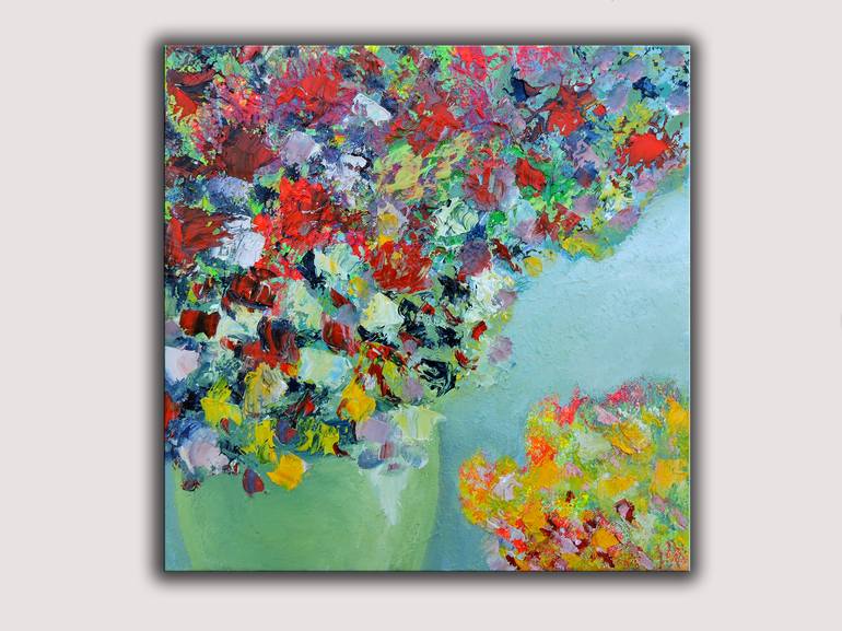 Original Impressionism Floral Painting by Lannie Bee