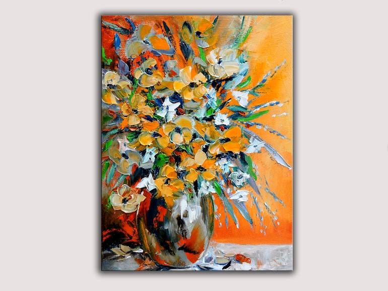 Original Impressionism Floral Painting by Lannie Bee