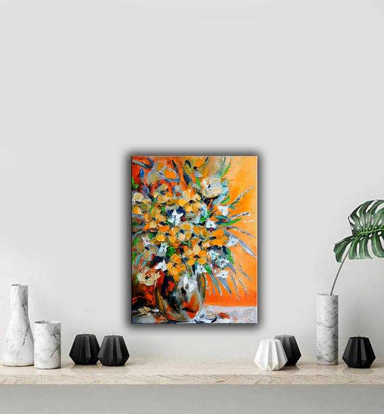 Original Impressionism Floral Painting by Lannie Bee