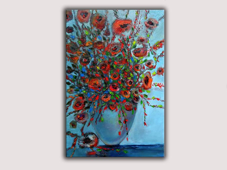 Original Impressionism Floral Painting by Lannie Bee