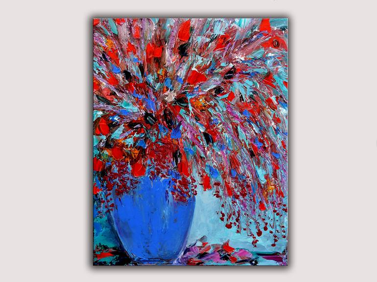 Original Impressionism Floral Painting by Lannie Bee