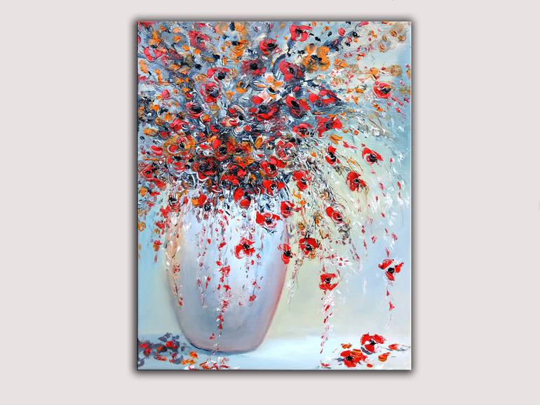 Original Impressionism Floral Painting by Lannie Bee