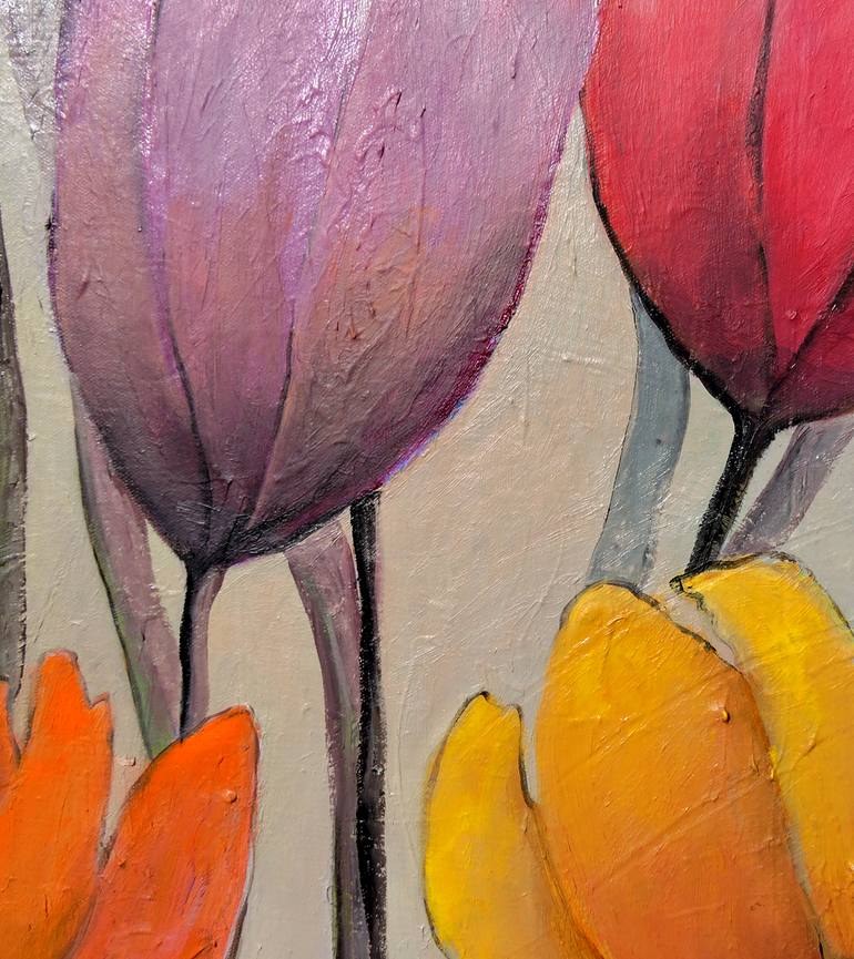 Original Modern Floral Painting by Lannie Bee