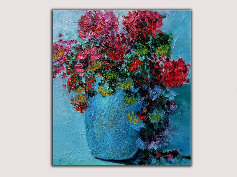 Original Modern Floral Painting by Lannie Bee