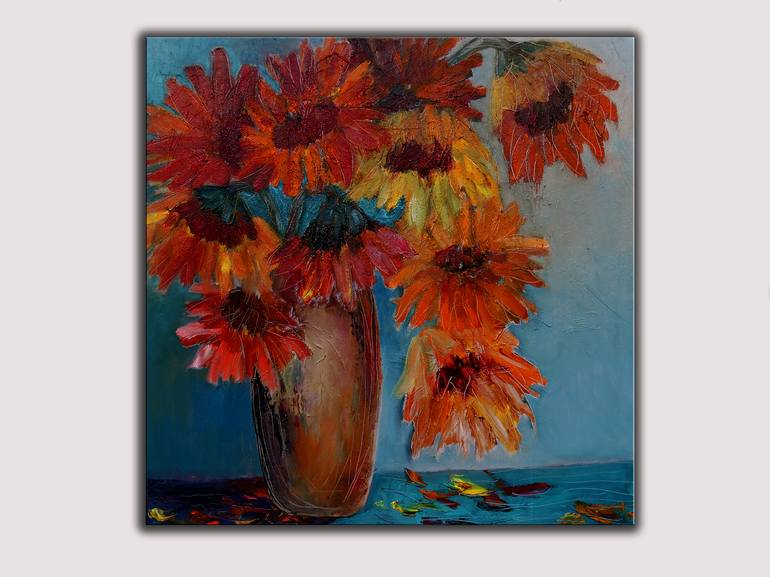 Original Impressionism Floral Painting by Lannie Bee