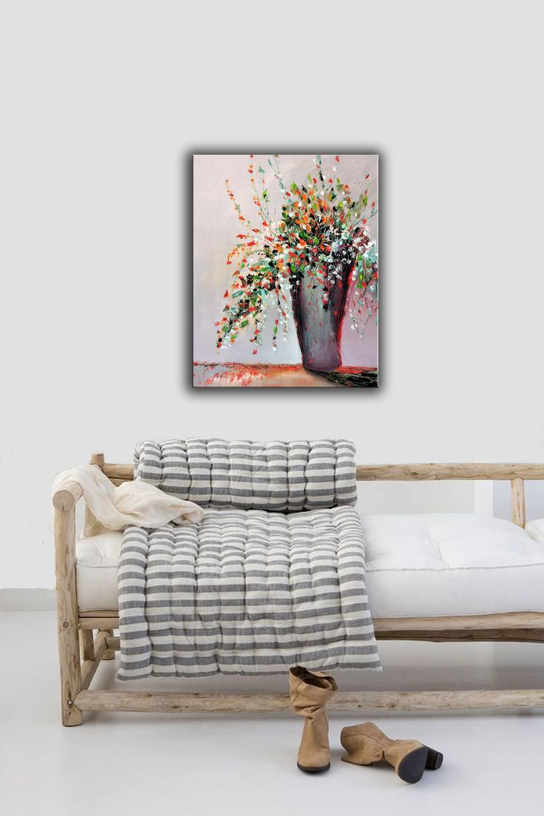 Original Impressionism Floral Painting by Lannie Bee