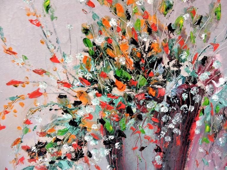 Original Impressionism Floral Painting by Lannie Bee