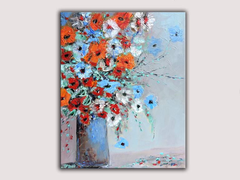 Original Impressionism Floral Painting by Lannie Bee