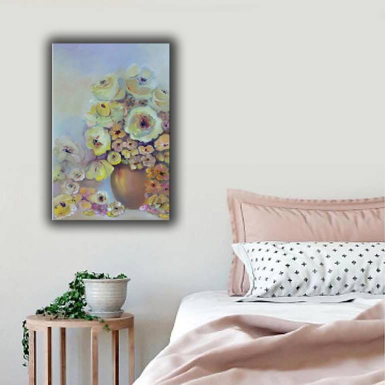 Original Impressionism Floral Painting by Lannie Bee