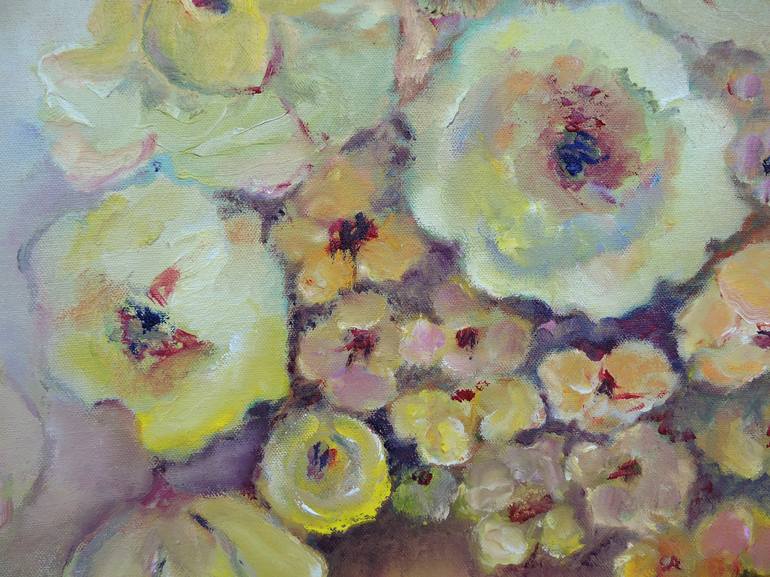 Original Impressionism Floral Painting by Lannie Bee