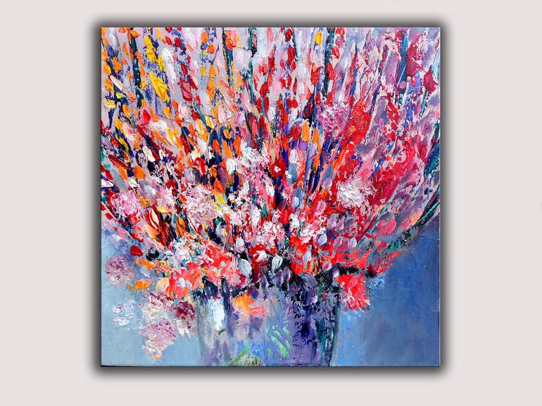 Original Impressionism Floral Painting by Lannie Bee