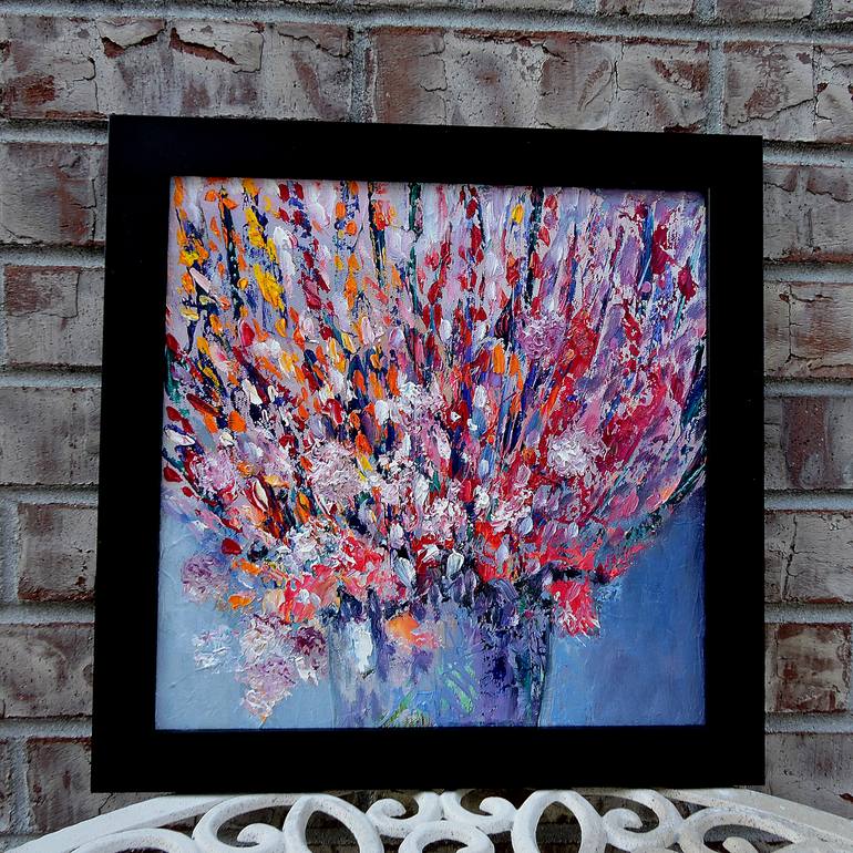 Original Impressionism Floral Painting by Lannie Bee