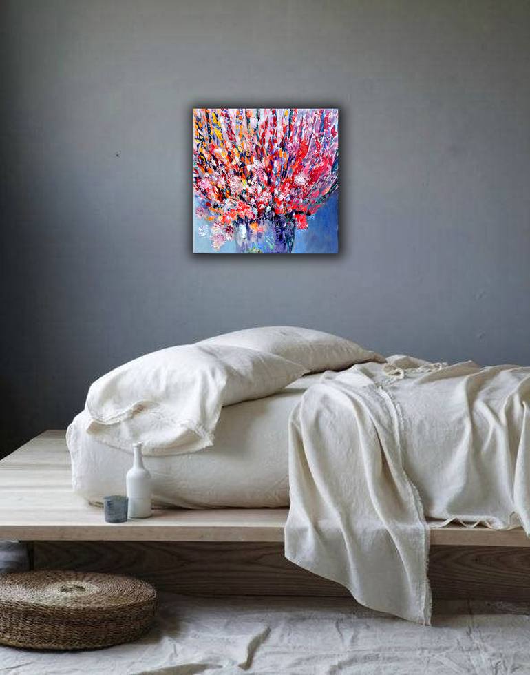 Original Impressionism Floral Painting by Lannie Bee