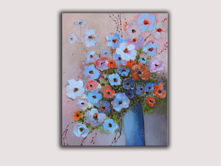 Original Impressionism Floral Painting by Lannie Bee