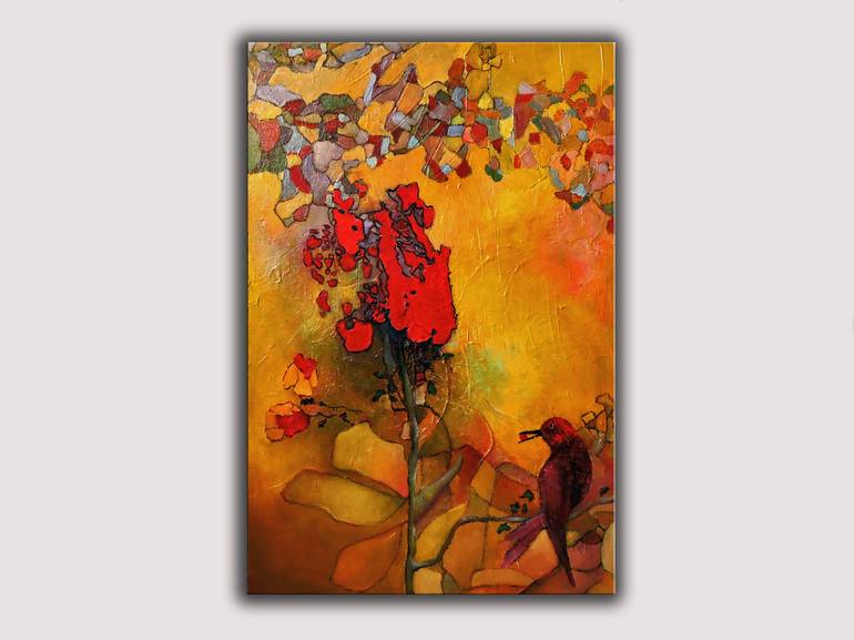 Original Impressionism Floral Painting by Lannie Bee