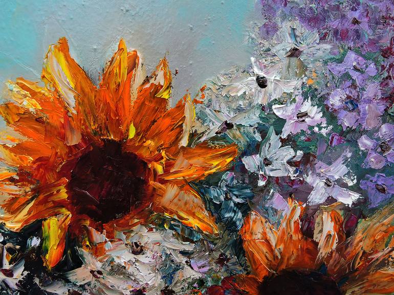 Original Impressionism Floral Painting by Lannie Bee