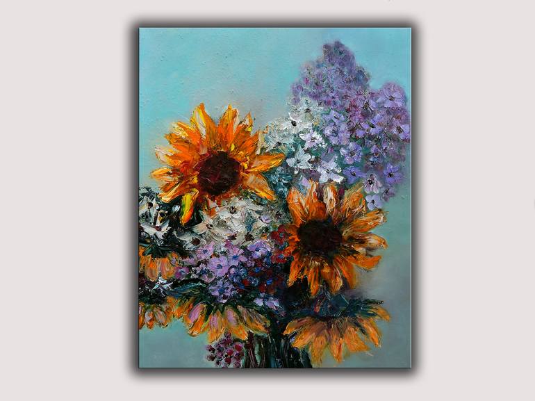 Original Impressionism Floral Painting by Lannie Bee