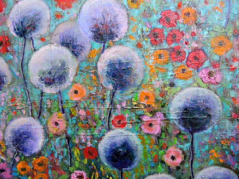 Original Impressionism Floral Painting by Lannie Bee